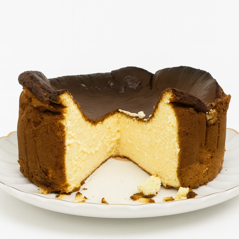 Tarta Vasca sin azúcar, sin harinas