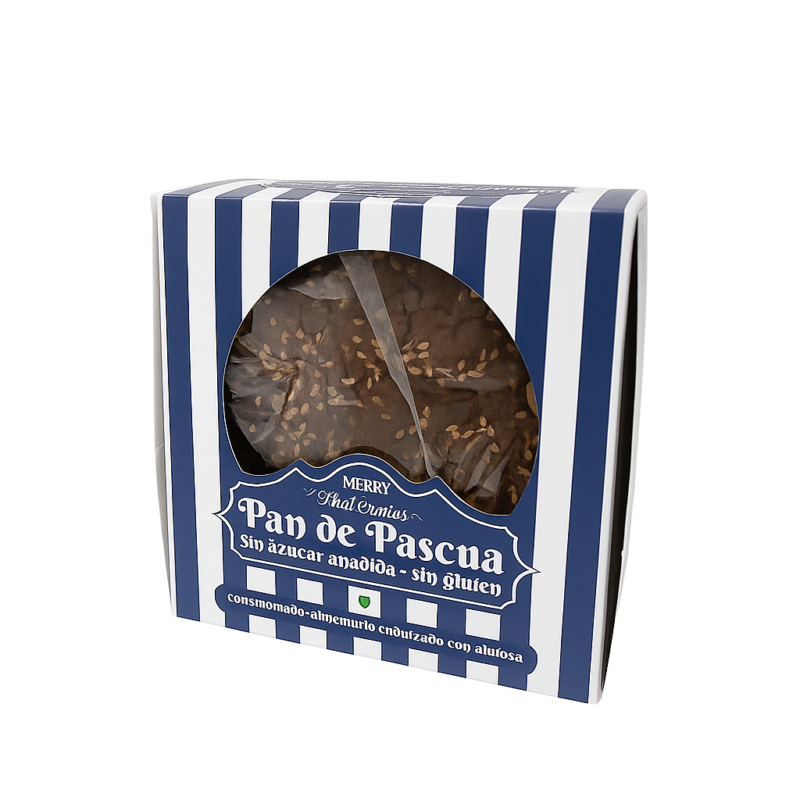 Pan de Pascua Maravilla nuez. Sin Azúcar, Sin Gluten con caja